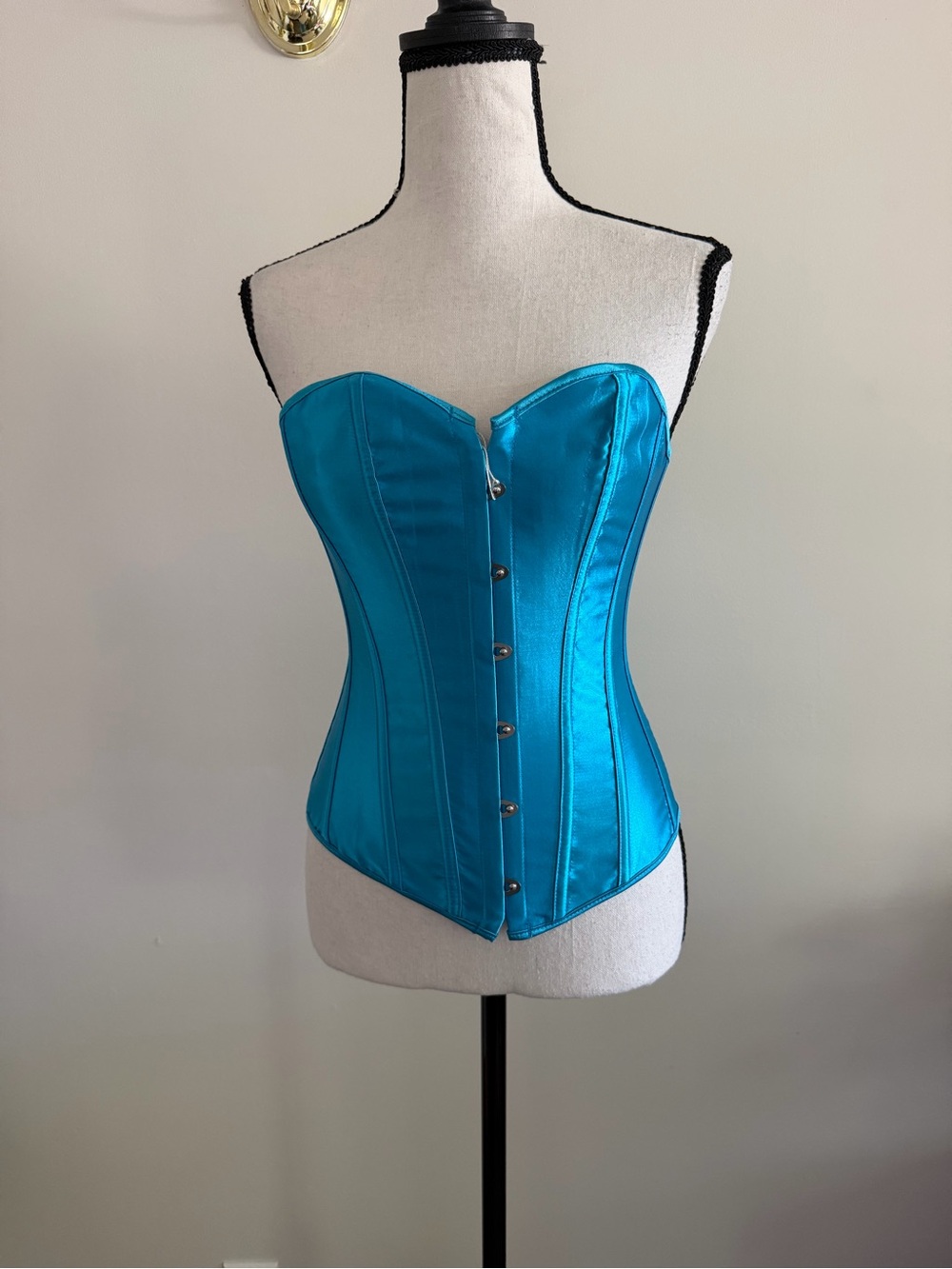 Teal Satin Corset